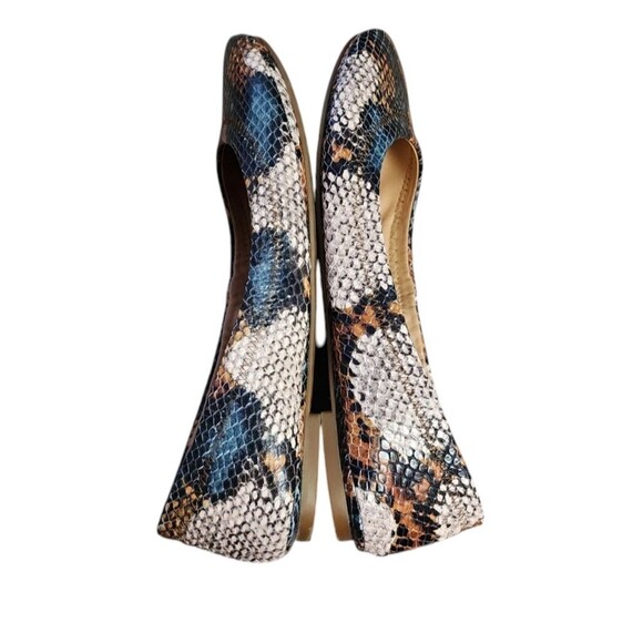 Lucky Brand Shoe Women 6.5 M Leather Snakeskin Print Ballet Flat Slip On Casual - Picture 12 of 14